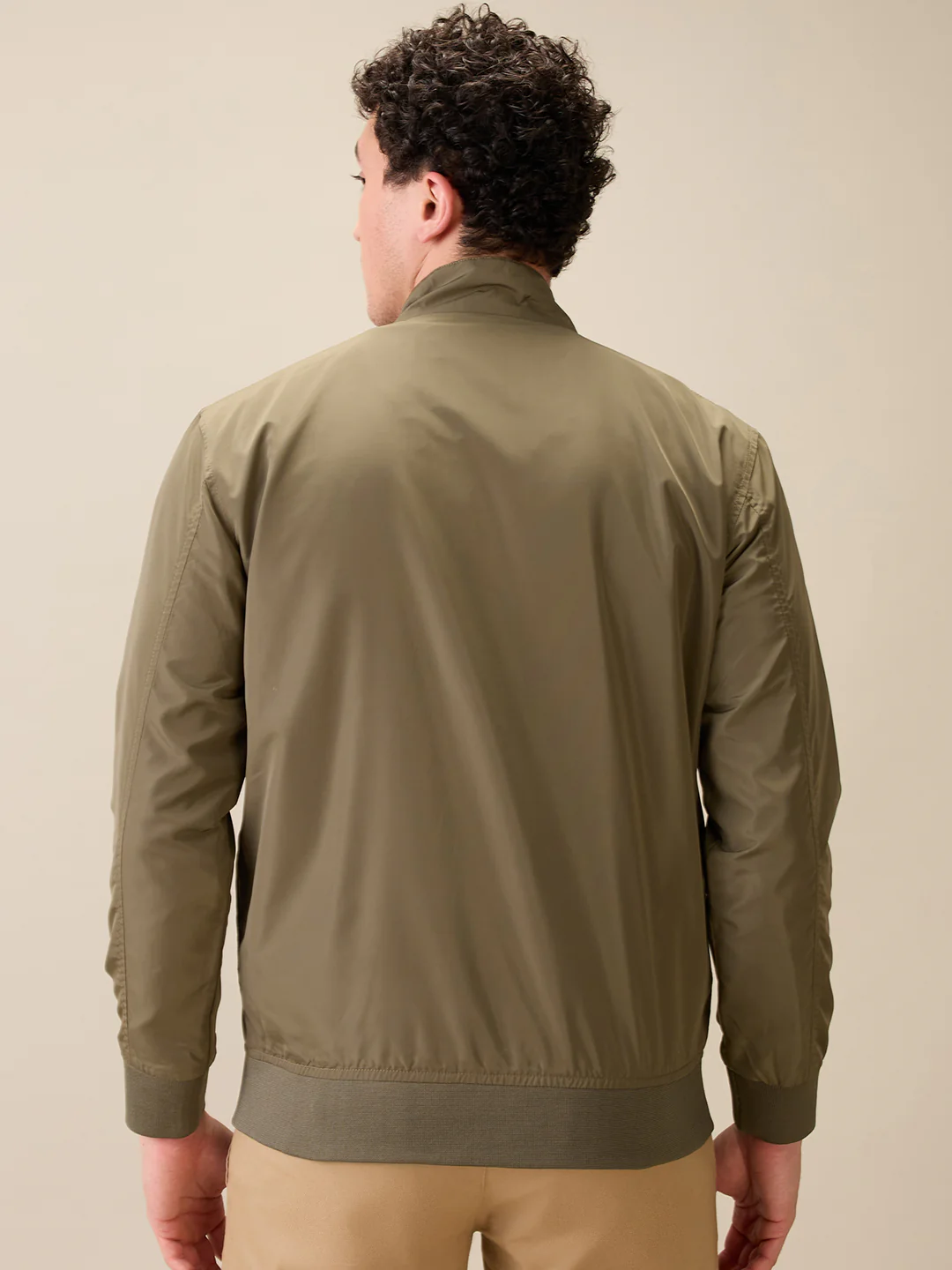 Colorplus Men Green Solid Regular Fit Polyester Full Sleeve Jacket - Image 4