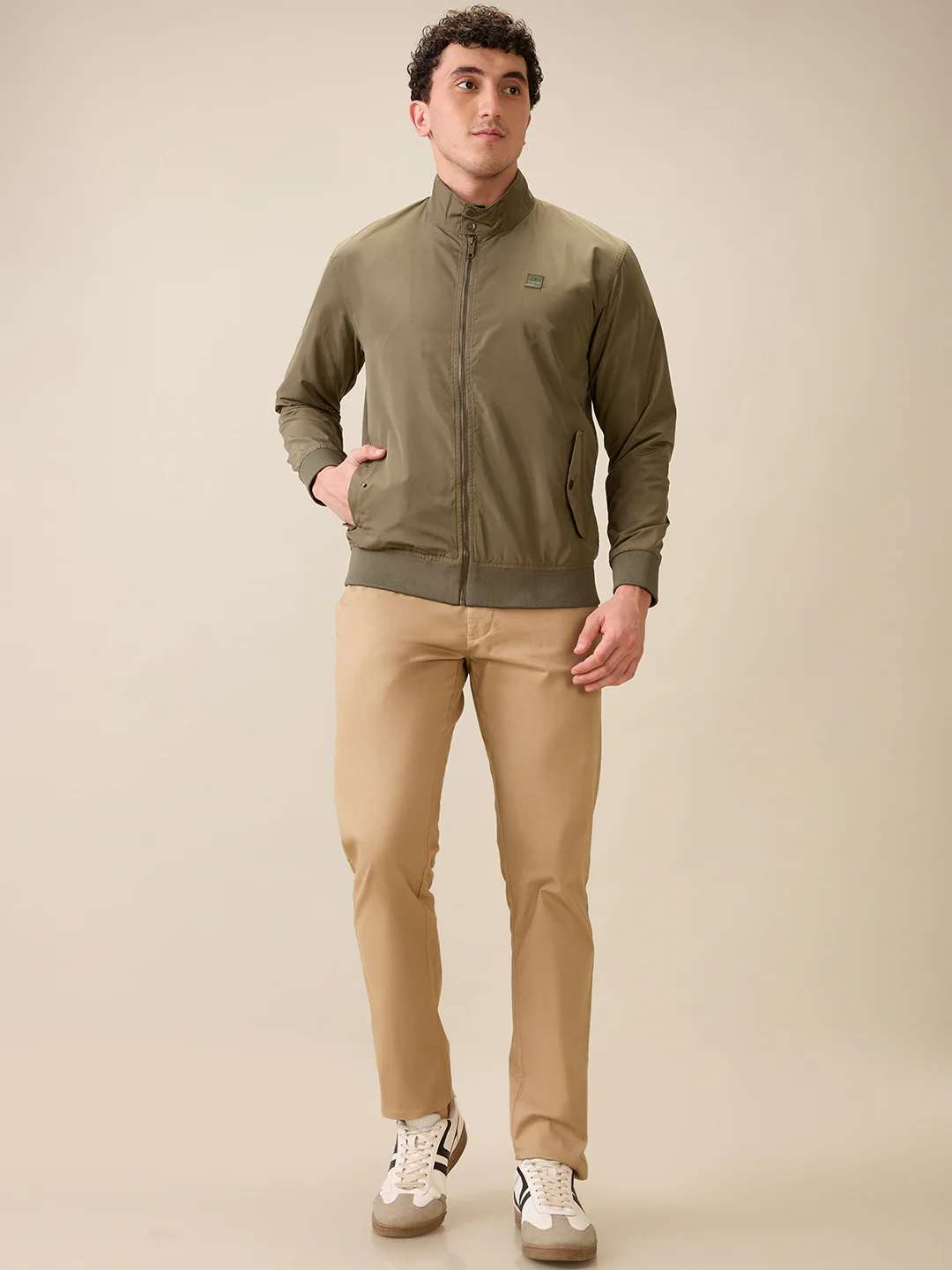 Colorplus Men Green Solid Regular Fit Polyester Full Sleeve Jacket - Image 5