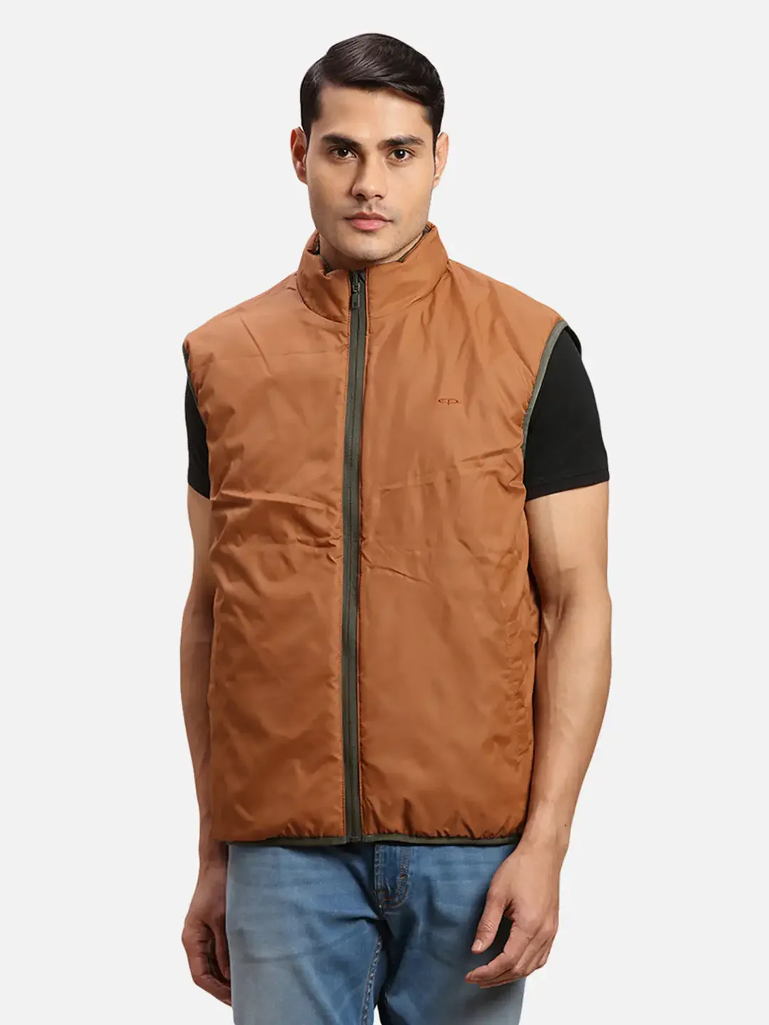 Colorplus Men Green Solid Regular Fit Polyester Bandhgala