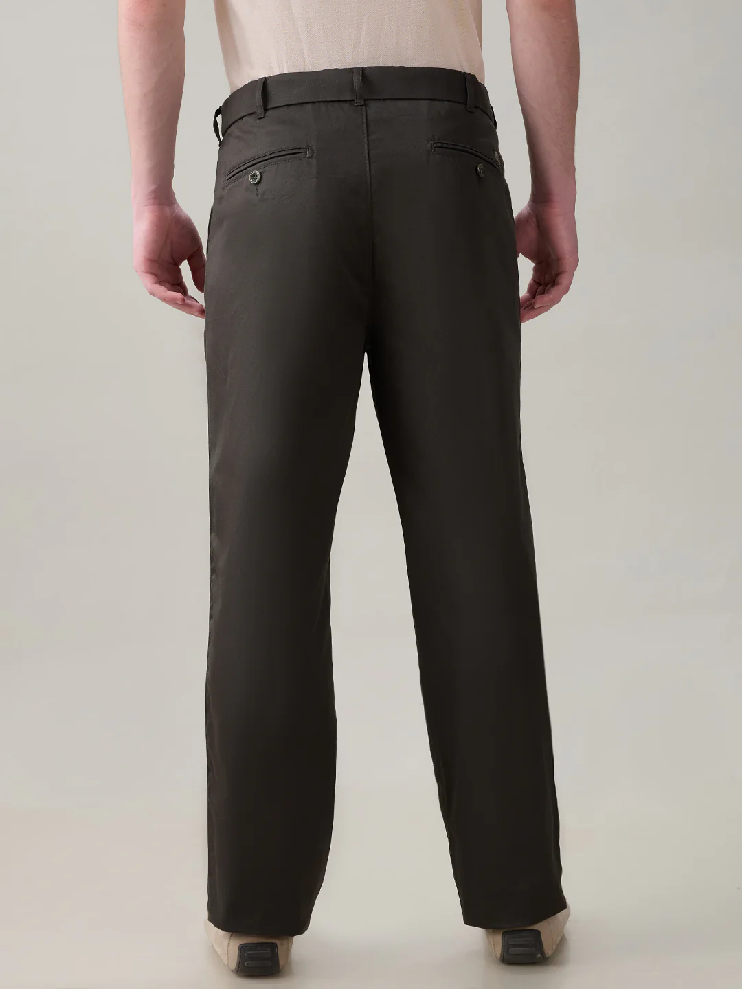Colorplus Men Green Twill Regular Fit Cotton Trouser - Image 4