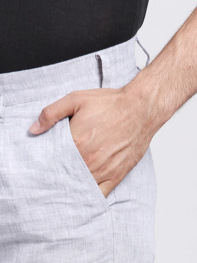 Colorplus Men Grey Dyed Regular Fit Trouser - Image 6