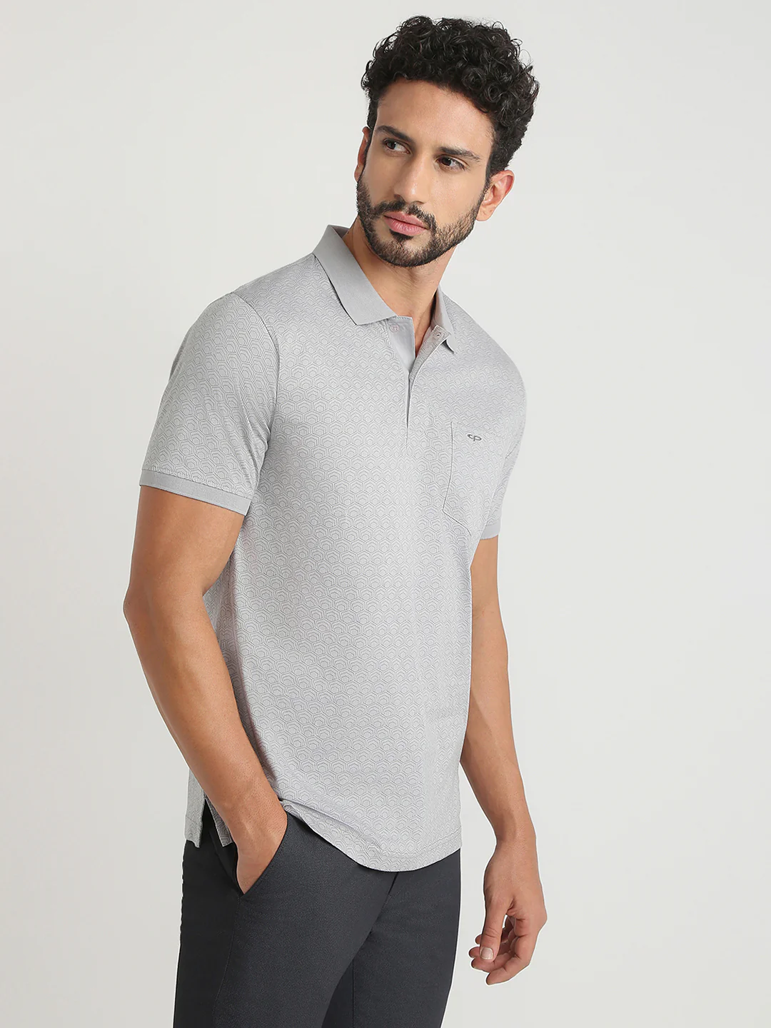 Colorplus Men Grey Print Regular Fit Cotton T-Shirt - Image 2