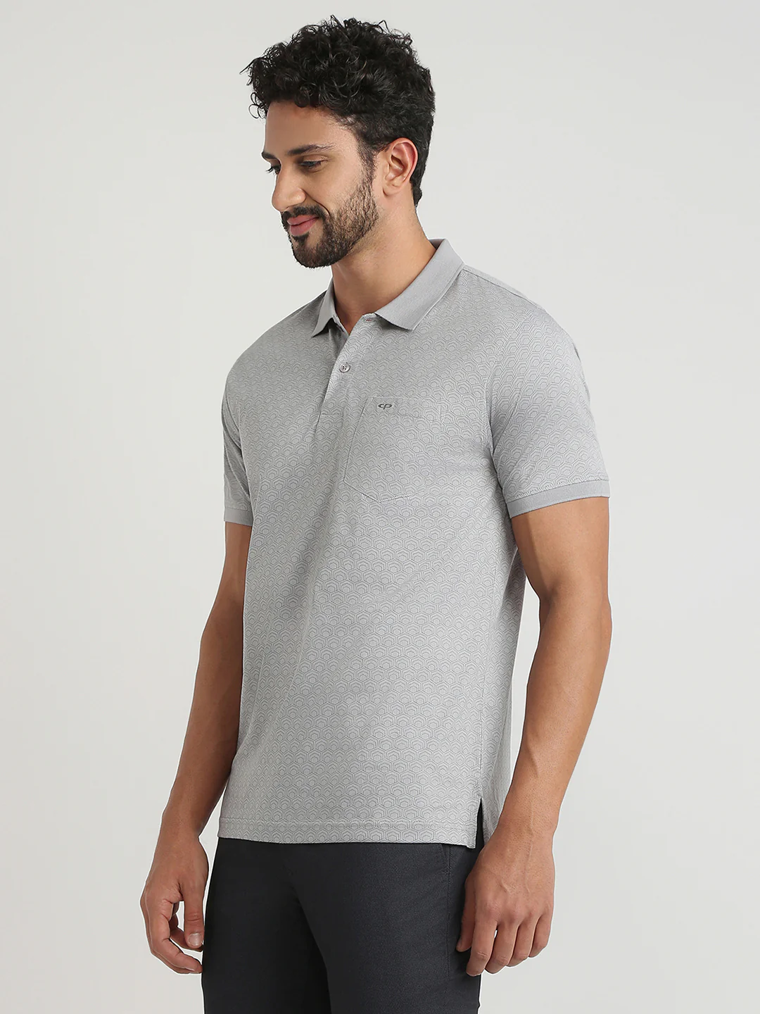 Colorplus Men Grey Print Regular Fit Cotton T-Shirt - Image 3