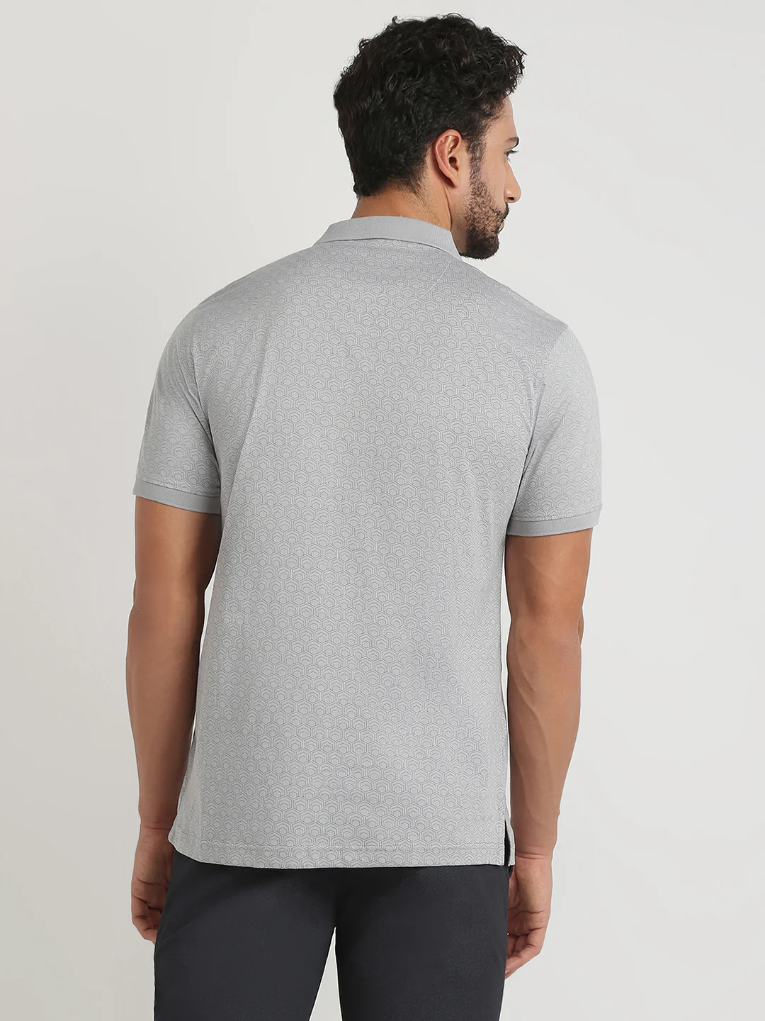 Colorplus Men Grey Print Regular Fit Cotton T-Shirt - Image 4