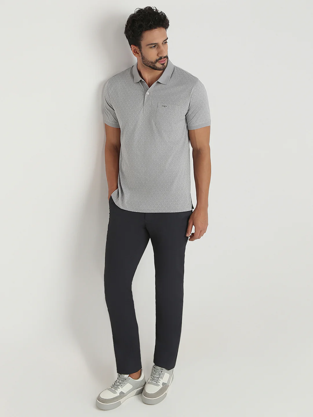 Colorplus Men Grey Print Regular Fit Cotton T-Shirt - Image 5