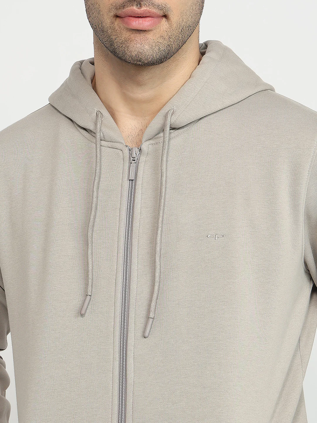 Colorplus Men Grey Solid Regular Fit Cotton Blend Sweatshirt - Image 6