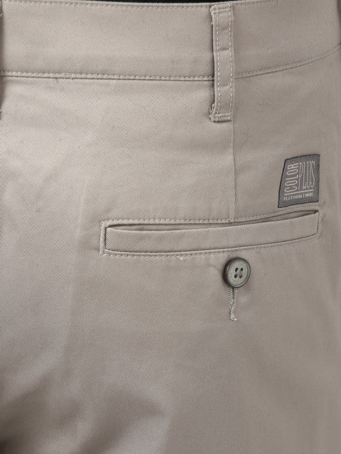 Colorplus Men Grey Yarn Dyed Classic Fit Cotton Trouser - Image 6