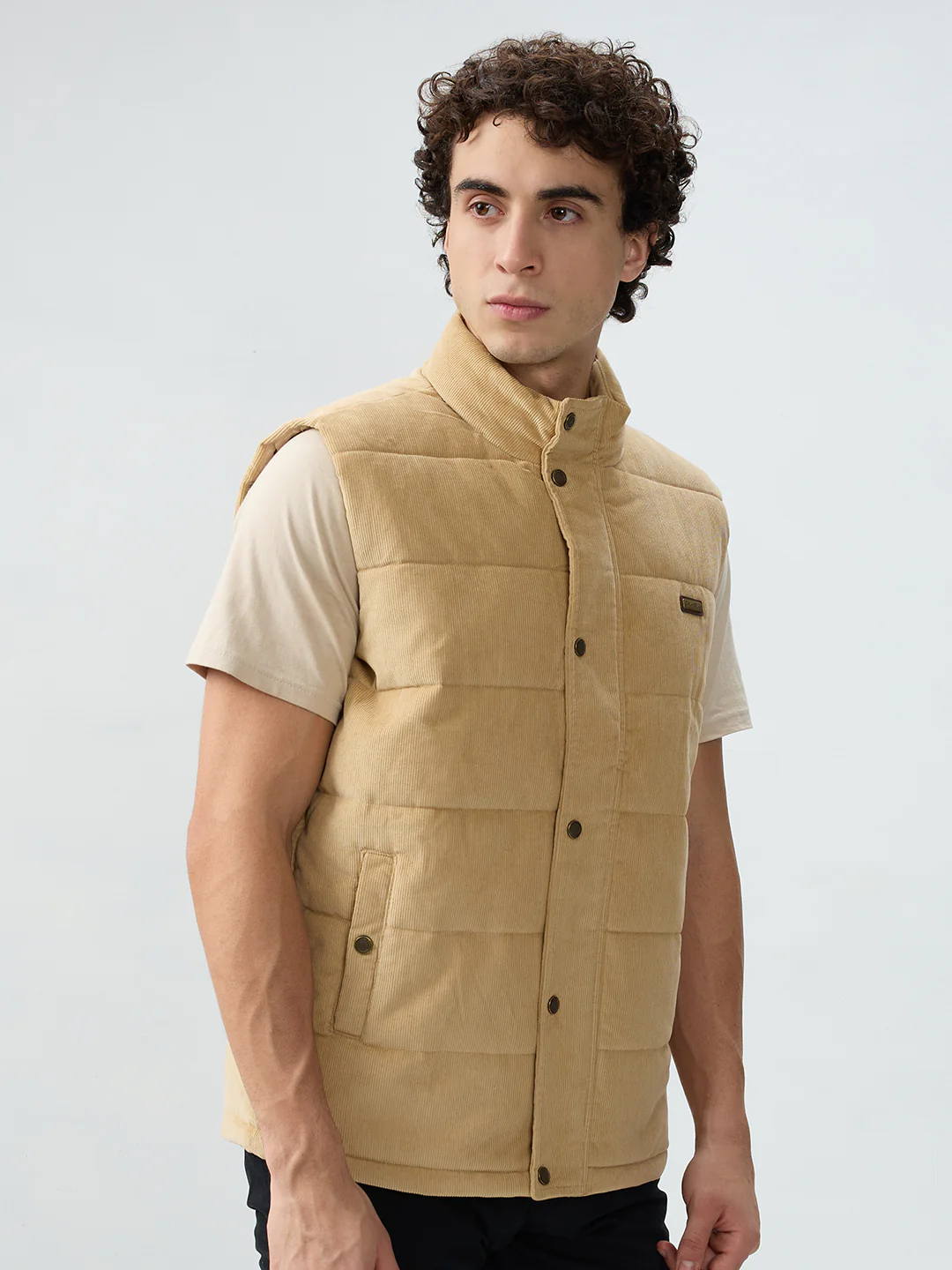 Colorplus Men Khaki Solid Regular Fit Cotton Jacket/Winterwear - Image 2