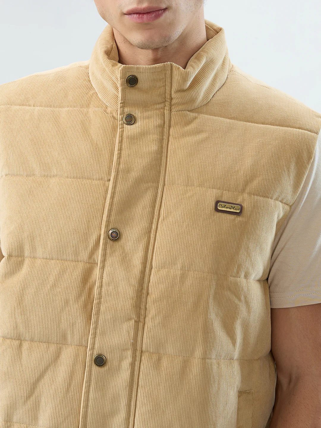 Colorplus Men Khaki Solid Regular Fit Cotton Jacket/Winterwear - Image 6