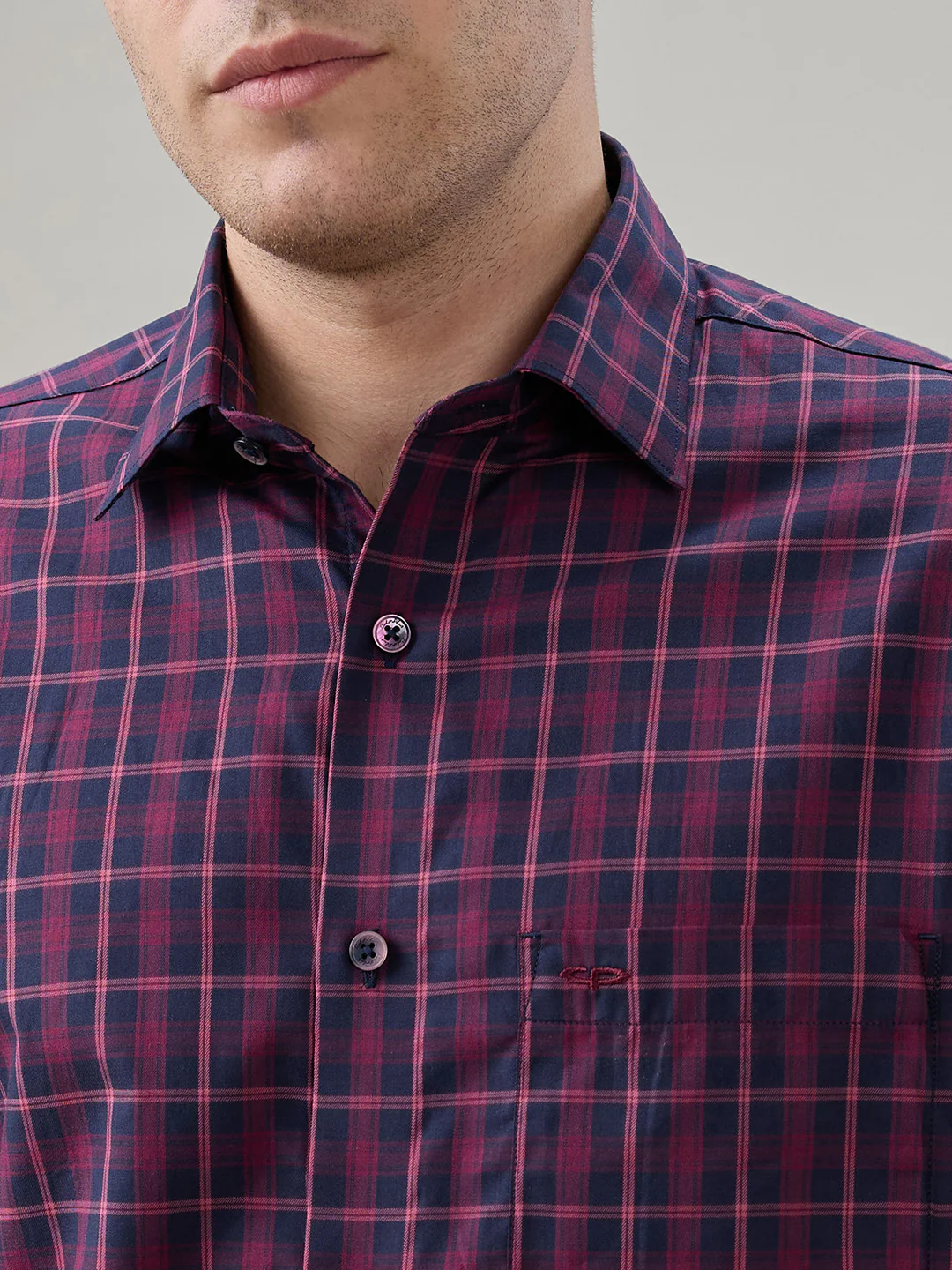 Colorplus Men Maroon Checks Regular Fit Cotton Shirt - Image 6