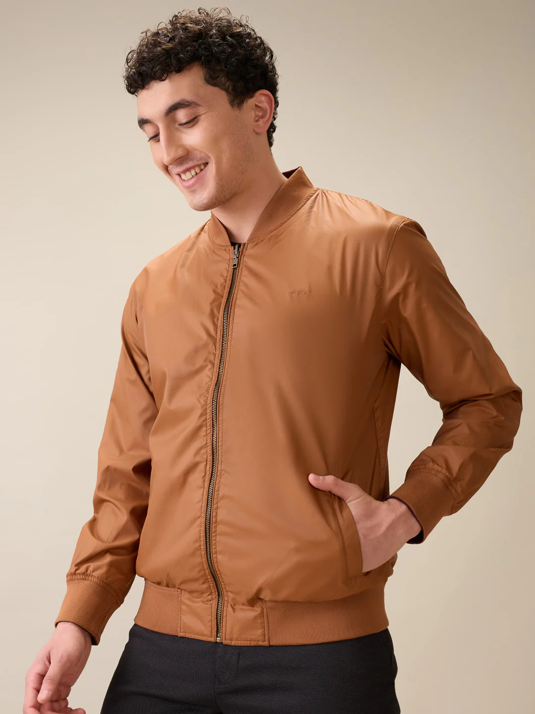 Colorplus Men Maroon Solid Regular Fit Polyester Full Sleeve Jacket - Image 3