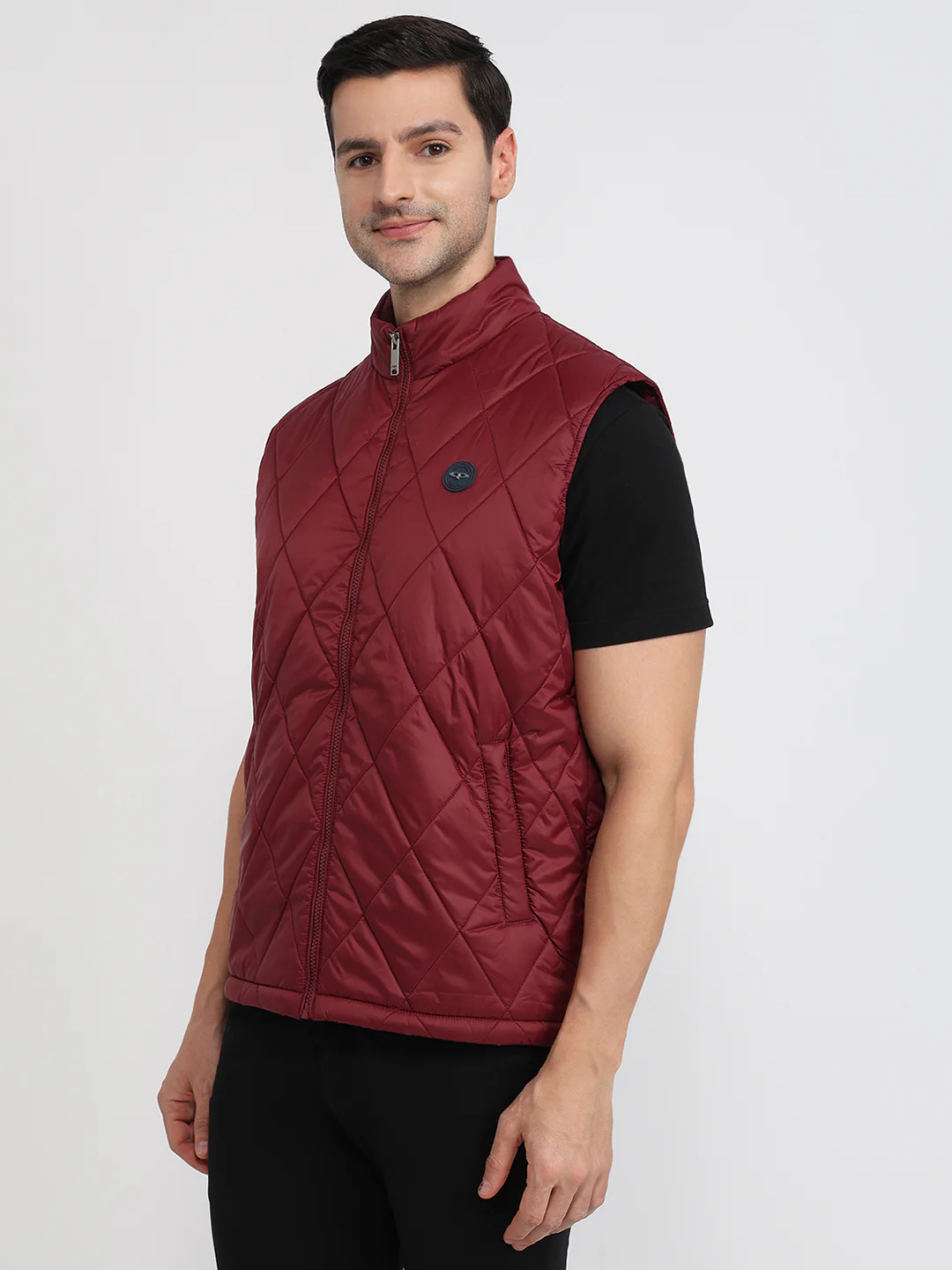 Colorplus Men Maroon Solid Regular Fit Polyester Jacket - Image 2