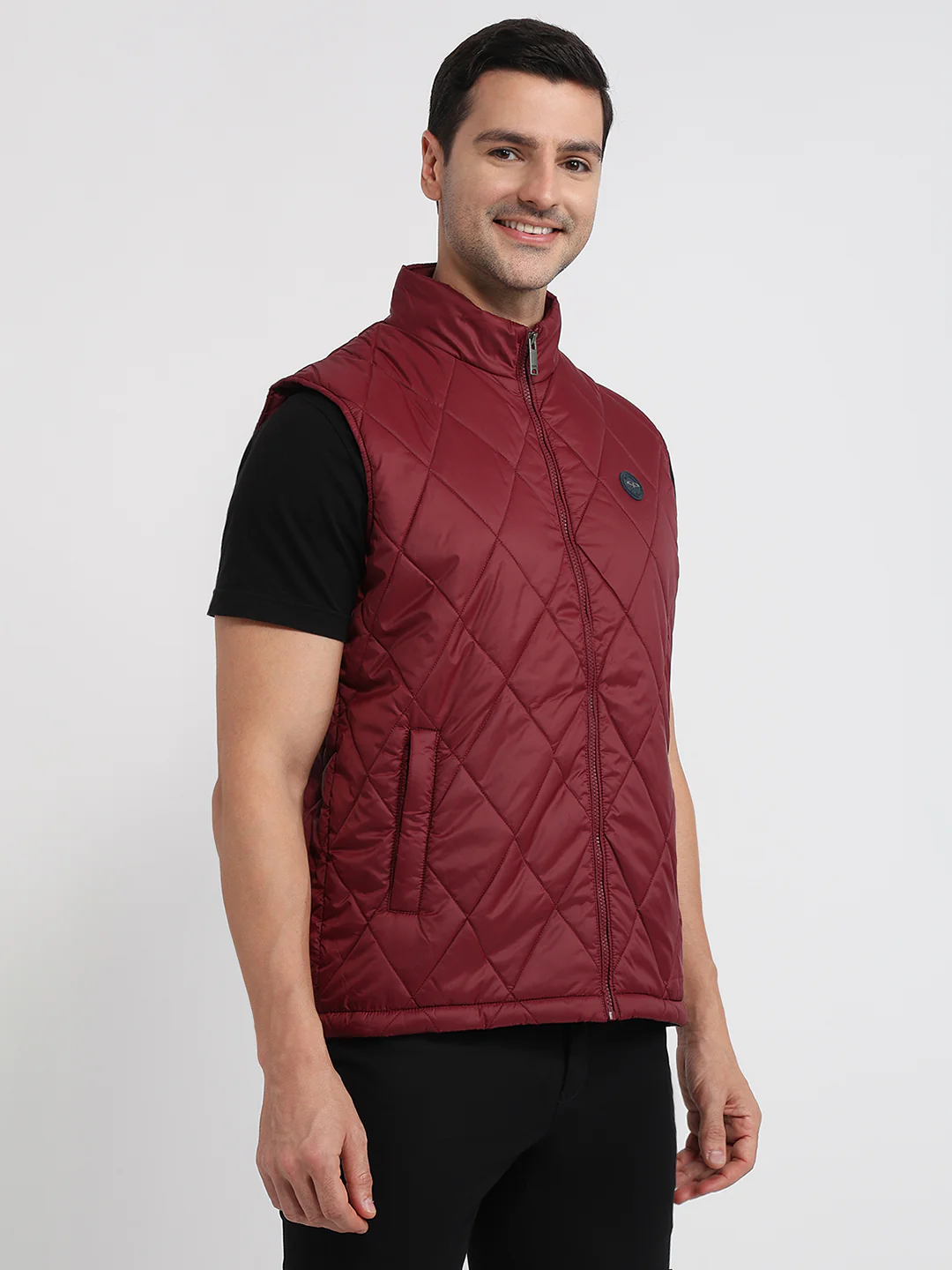Colorplus Men Maroon Solid Regular Fit Polyester Jacket - Image 3