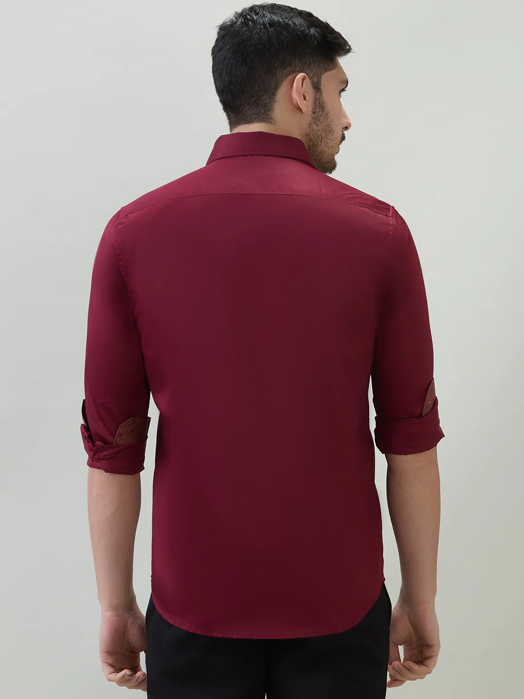 Colorplus Men Marron Solid Regular Fit Cotton Casual Shirt - Image 4