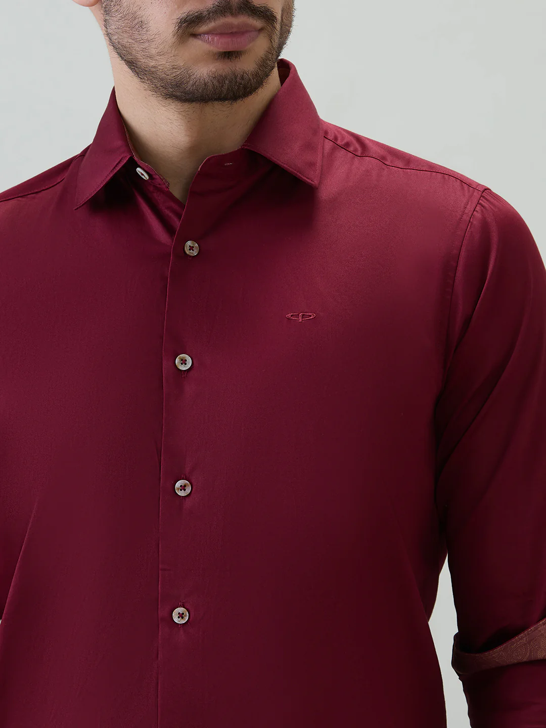 Colorplus Men Marron Solid Regular Fit Cotton Casual Shirt - Image 6