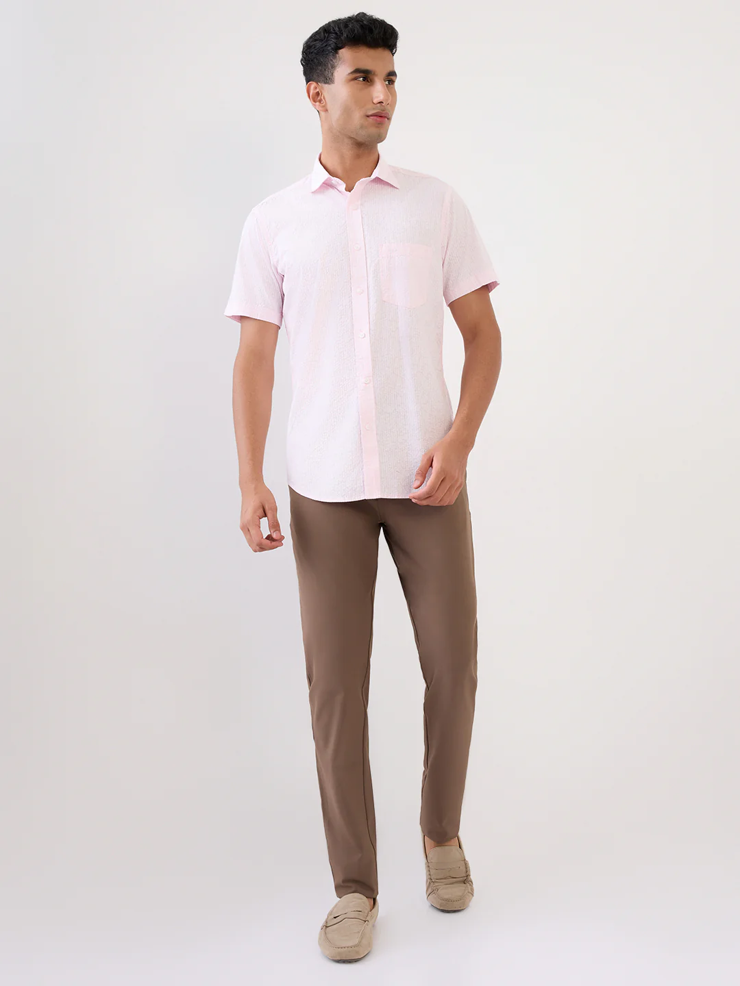 Colorplus Men Orange Printed Regular Fit Cotton Half Sleeve Casual Shirt - Image 5