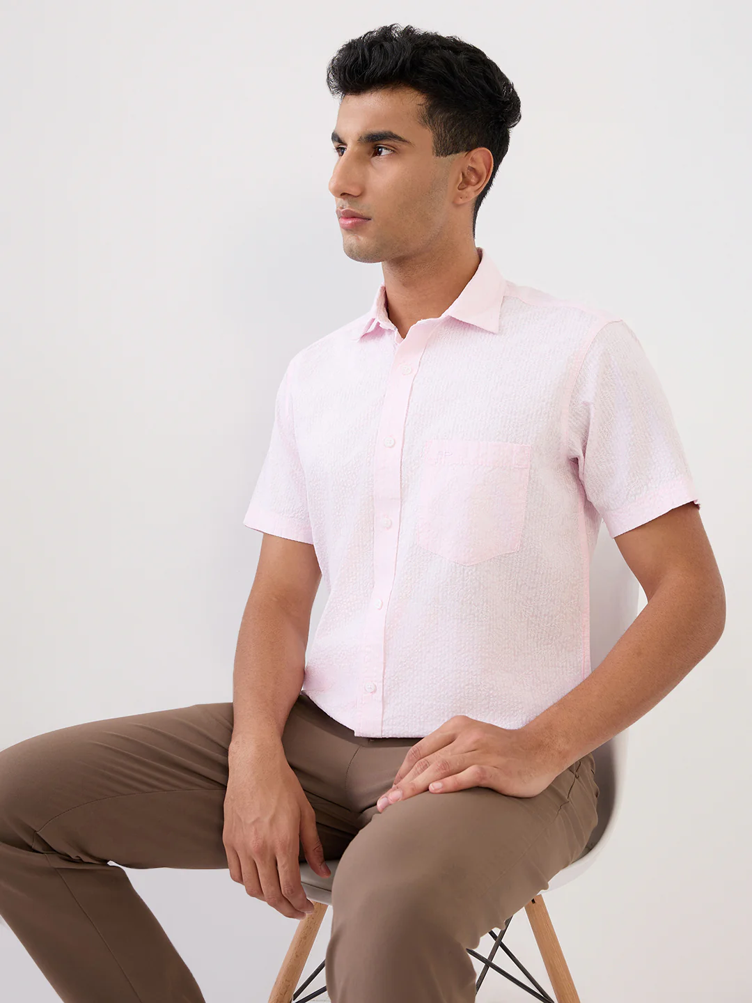Colorplus Men Orange Printed Regular Fit Cotton Half Sleeve Casual Shirt - Image 6