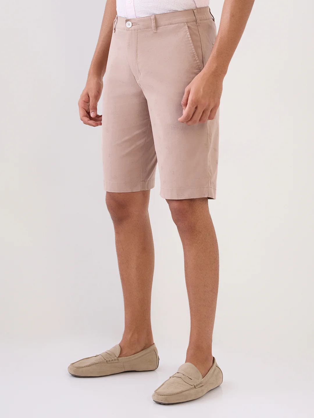 Colorplus Men Pink Printed Regular Fit Cotton Blend Shorts - Image 2