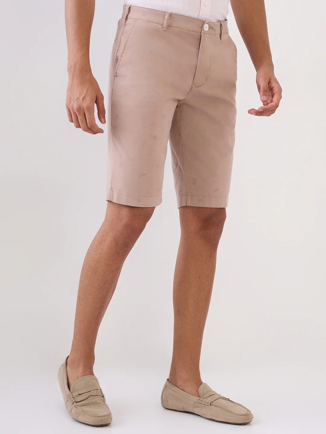 Colorplus Men Pink Printed Regular Fit Cotton Blend Shorts - Image 3