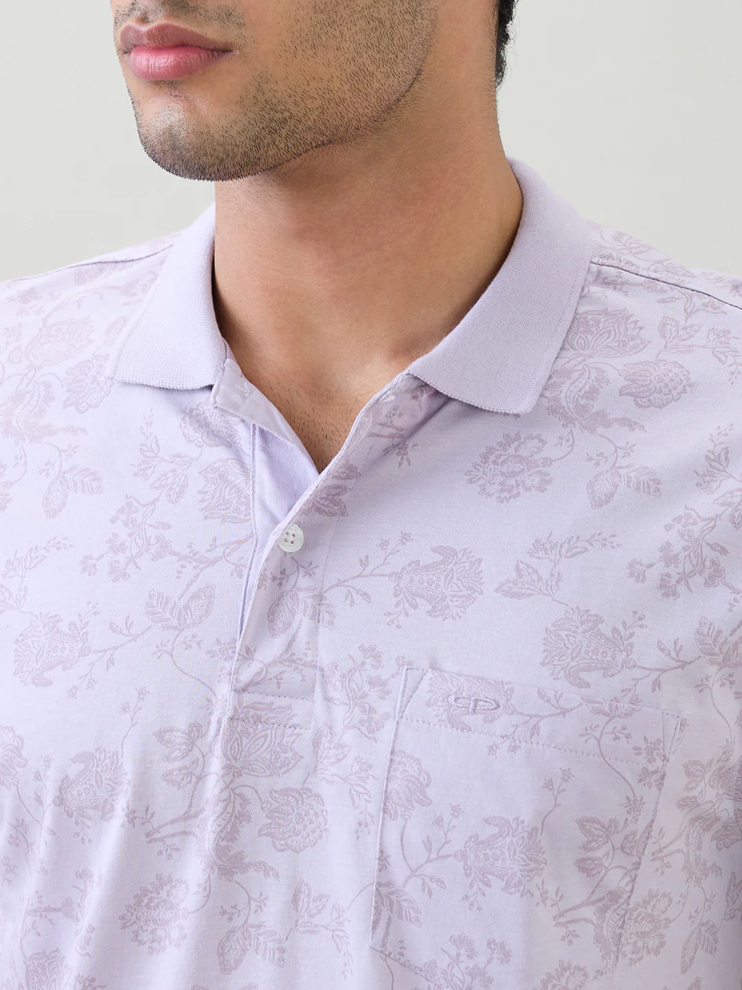 Colorplus Men Purple Printed Regular Fit Cotton Half Sleeve T-Shirt - Image 6