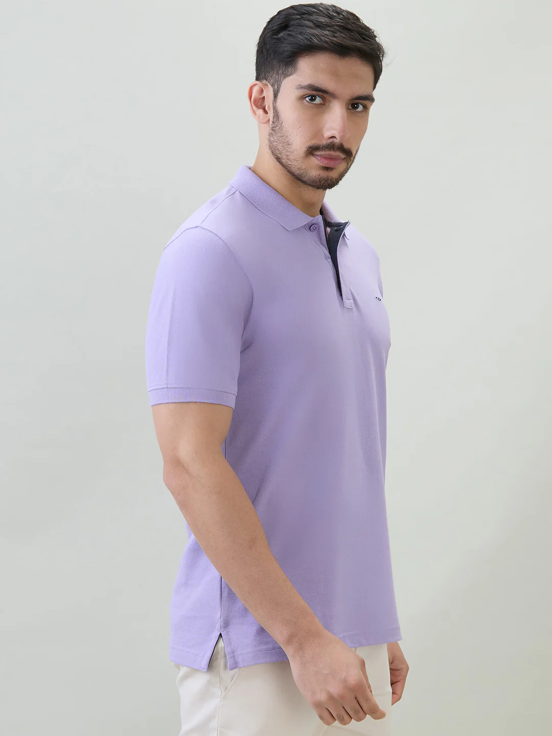 Colorplus Men Purple Solid Regular Fit Cotton T-shirt - Image 2