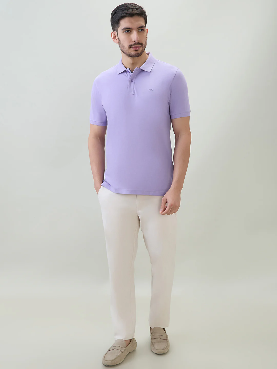 Colorplus Men Purple Solid Regular Fit Cotton T-shirt - Image 5