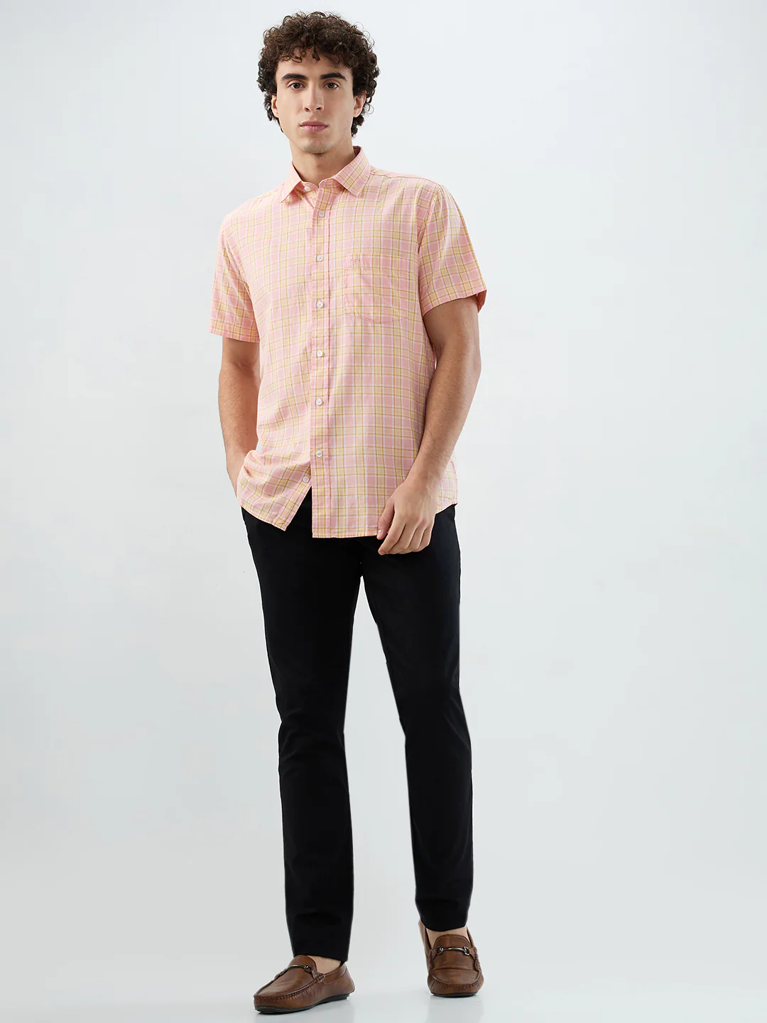 Colorplus Men Red Checks Regular Fit Cotton Blend Casual Shirt - Image 6