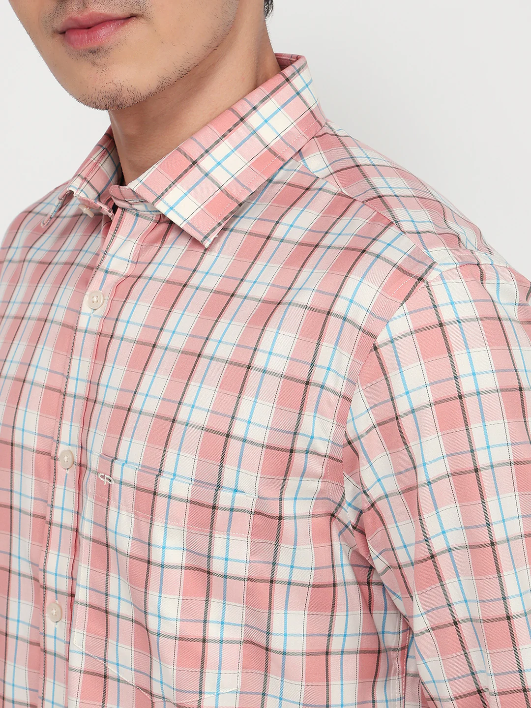 Colorplus Men Red Checks Regular Fit Cotton Casual Shirt - Image 6