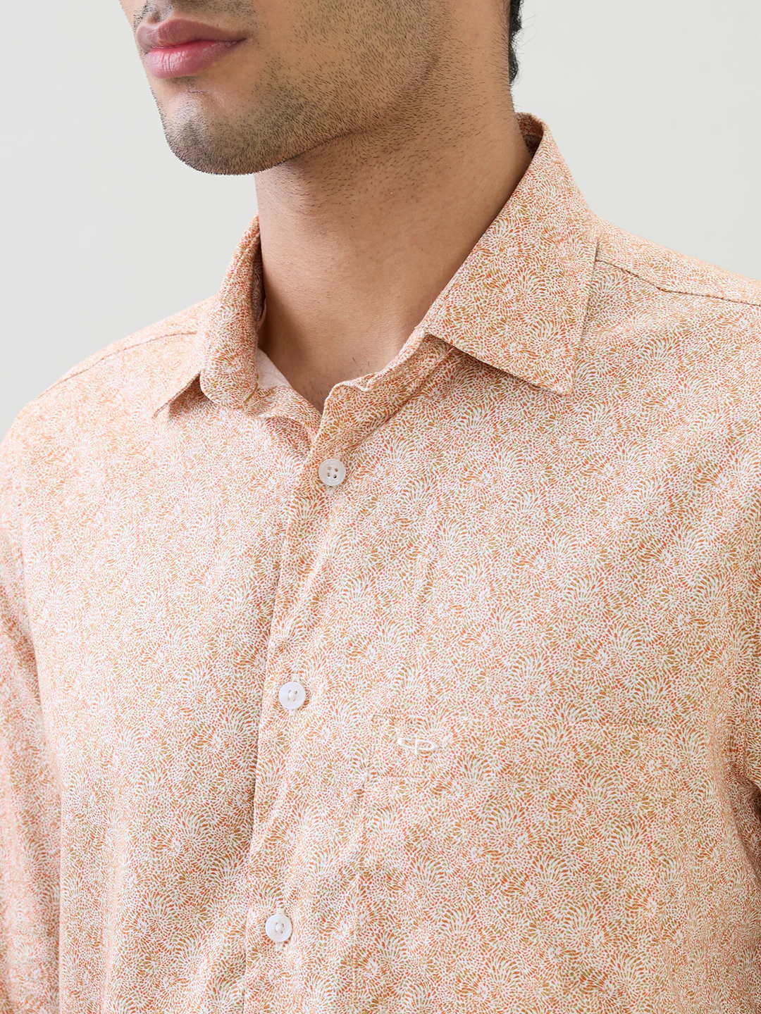 Colorplus Men Red Printed Regular Fit Cotton Full Sleeve Casual Shirt - Image 6