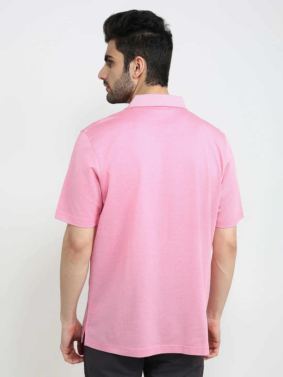 Colorplus Men Red Solid Comfort Fit Cotton Half Sleeve T-Shirt - Image 4
