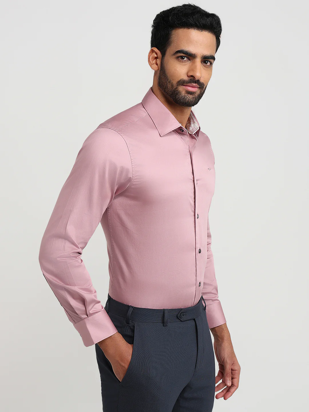 Colorplus Men Red Solid Regular Fit Cotton Casual Shirt - Image 3