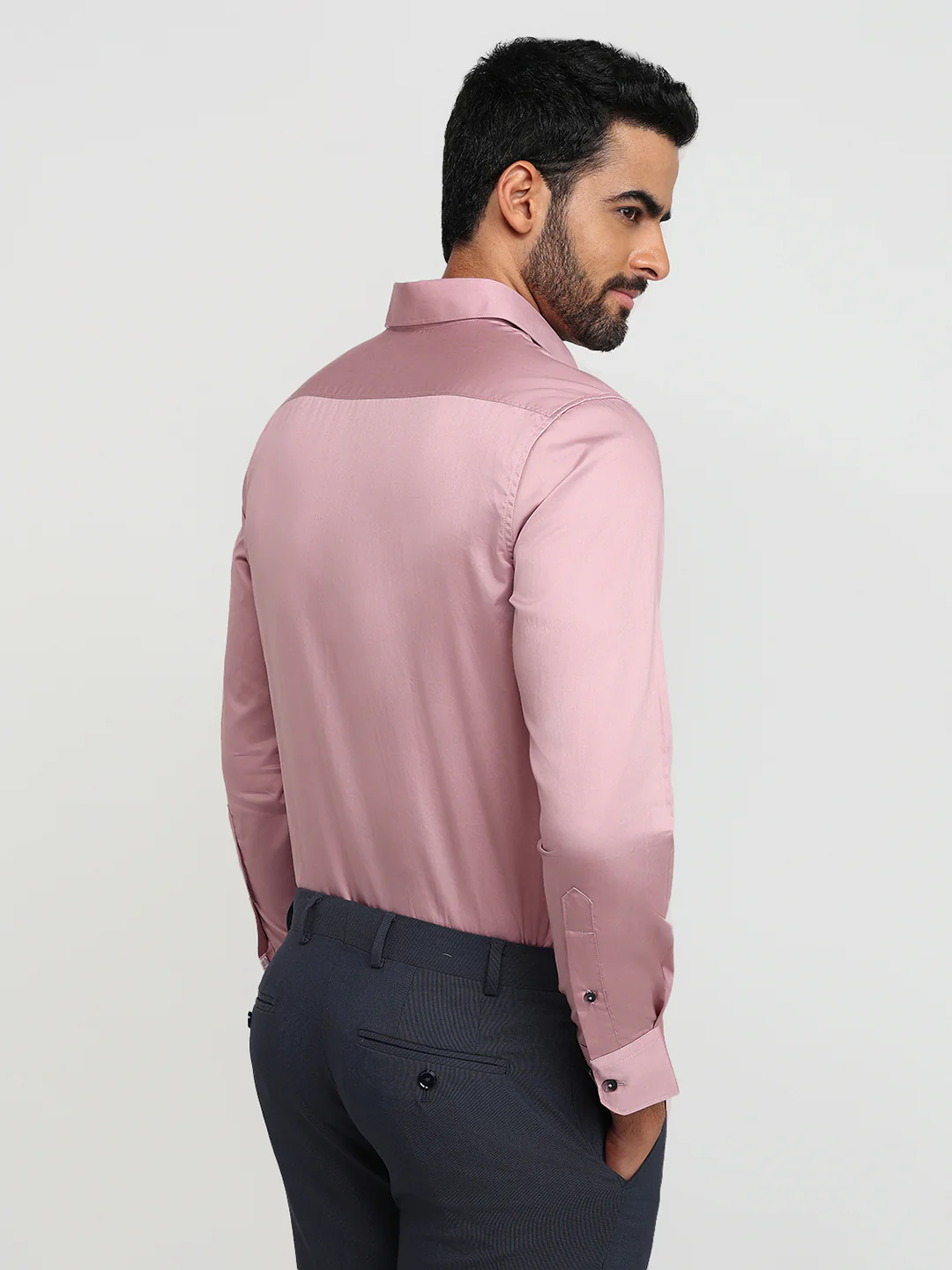 Colorplus Men Red Solid Regular Fit Cotton Casual Shirt - Image 4