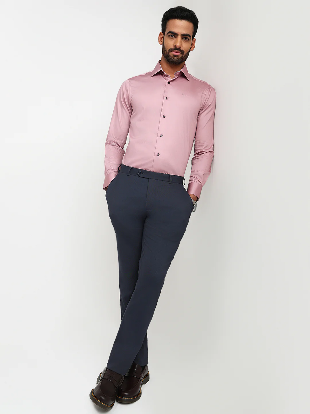 Colorplus Men Red Solid Regular Fit Cotton Casual Shirt - Image 5