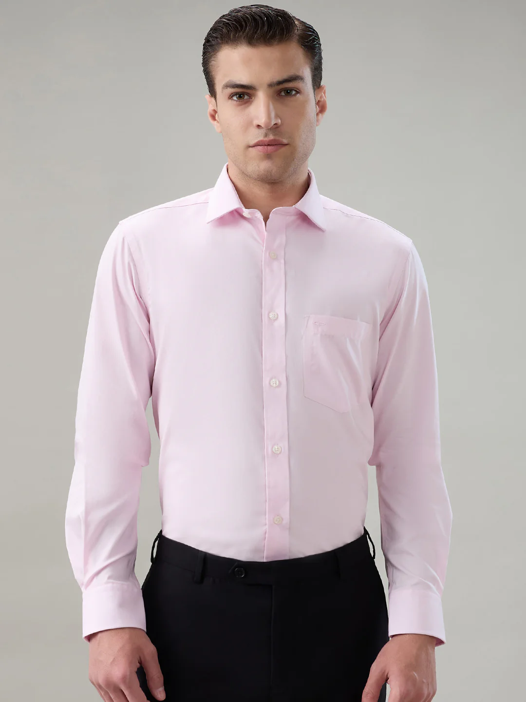 Colorplus Men Red Solid Regular Fit Cotton Casual Shirt