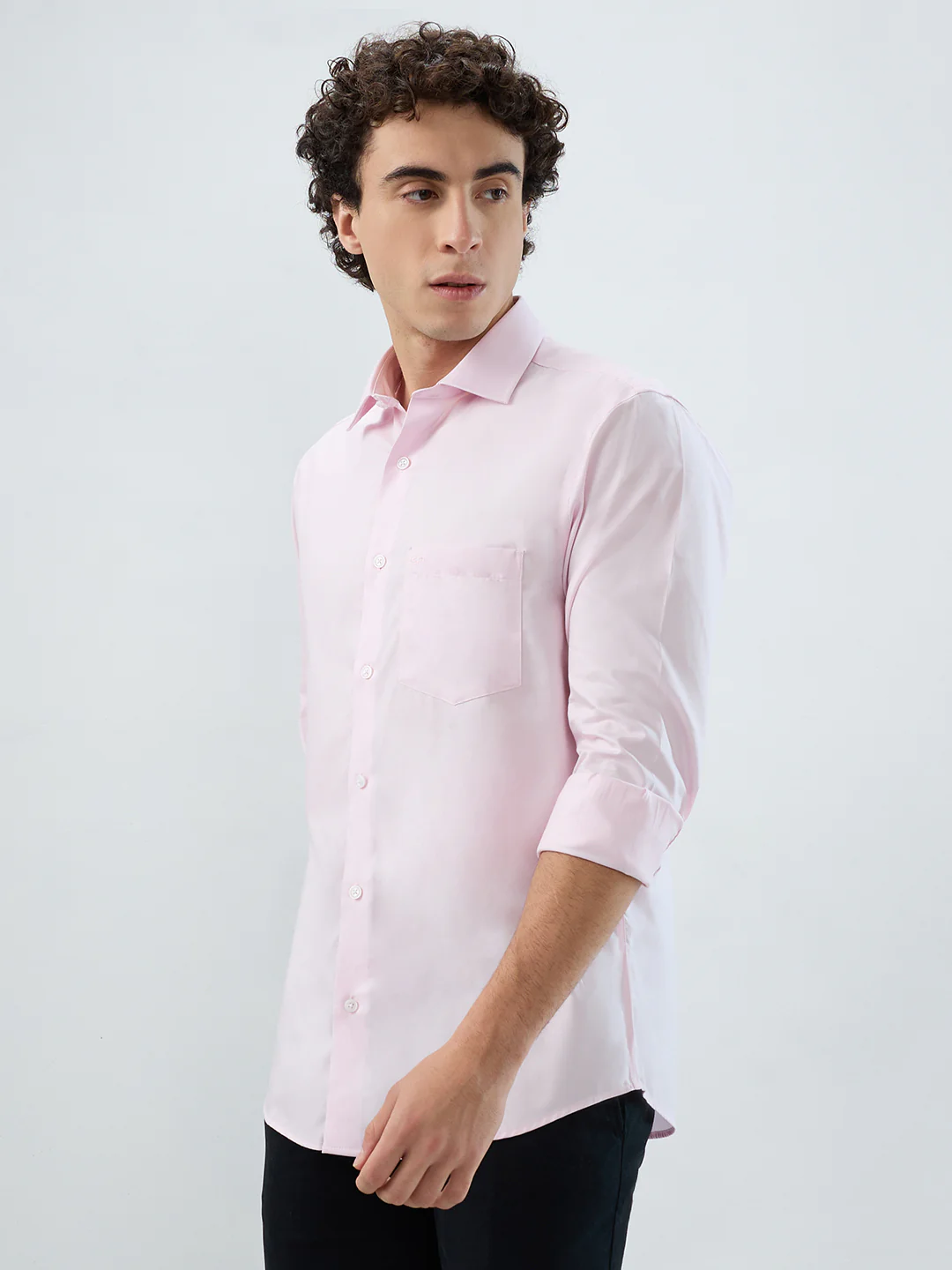 Colorplus Men Red Solid Regular Fit Cotton Shirt - Image 3