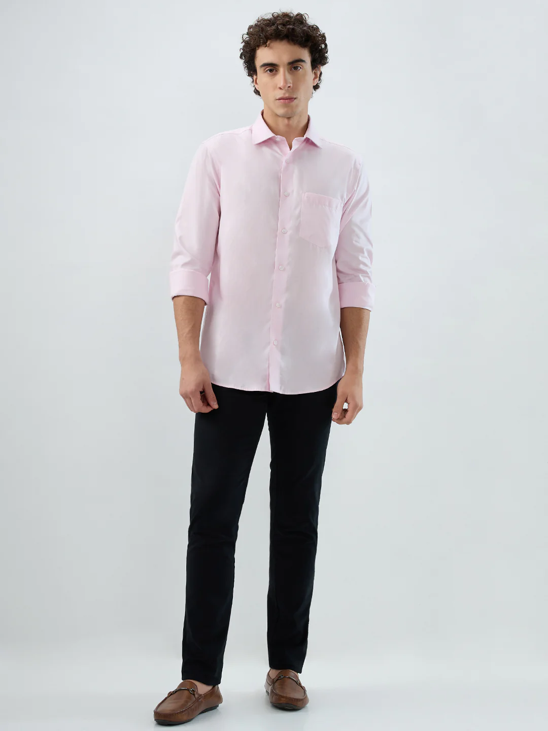 Colorplus Men Red Solid Regular Fit Cotton Shirt - Image 5
