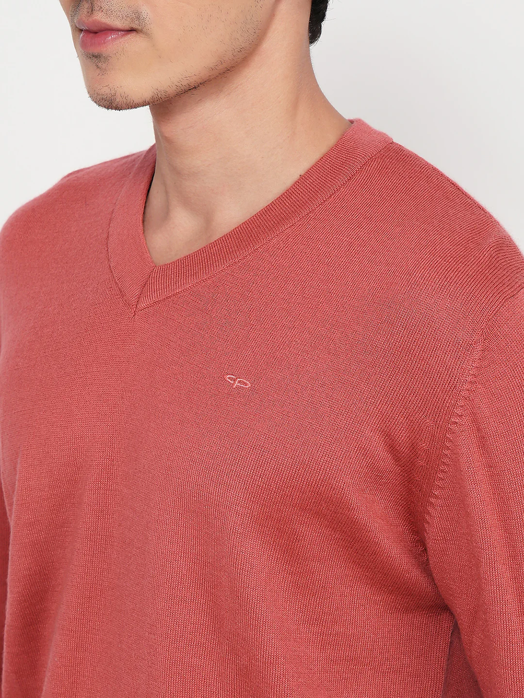 Colorplus Men Red Solid Regular Fit Merino Blend Sweatshirt - Image 6
