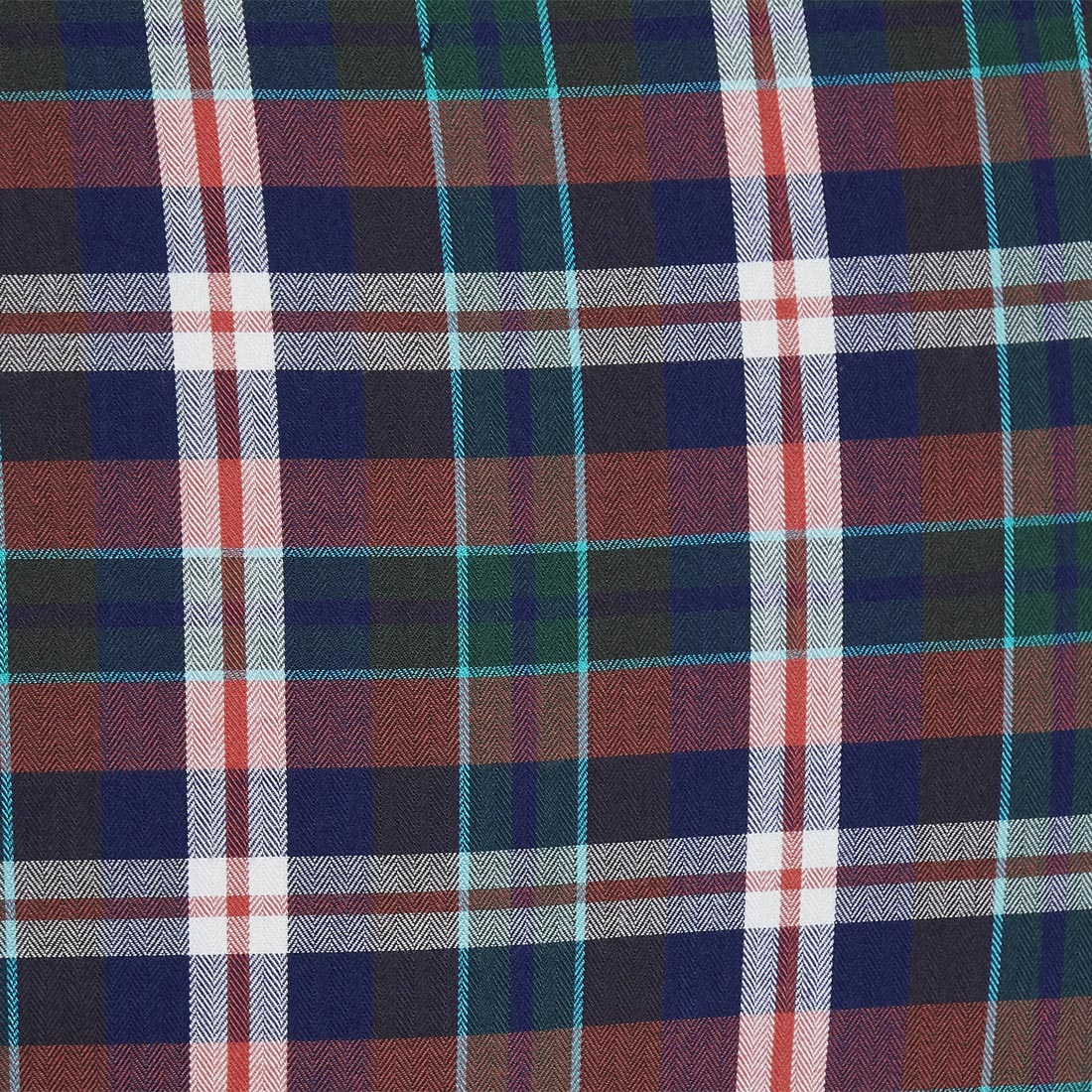 ColorPlus Men Red Tailored Fit Checks Cotton Half Sleeve Shirts - Image 7