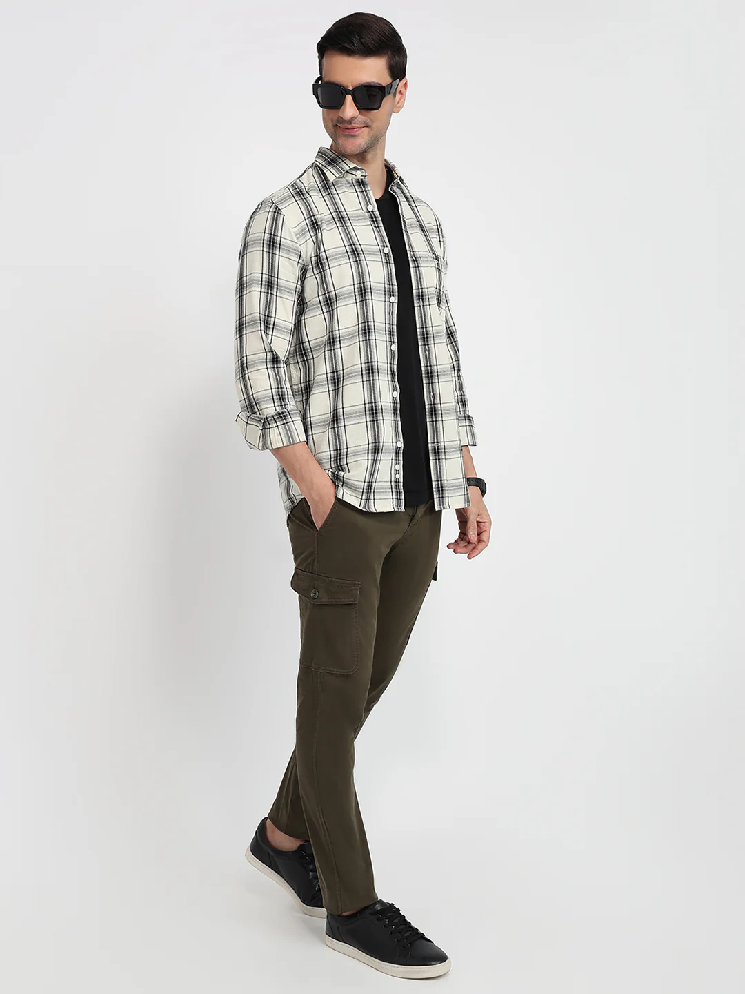 Colorplus Men Regular Fit Checks Pattern Pure Cotton Full Sleeve Casual Shirt - Image 5