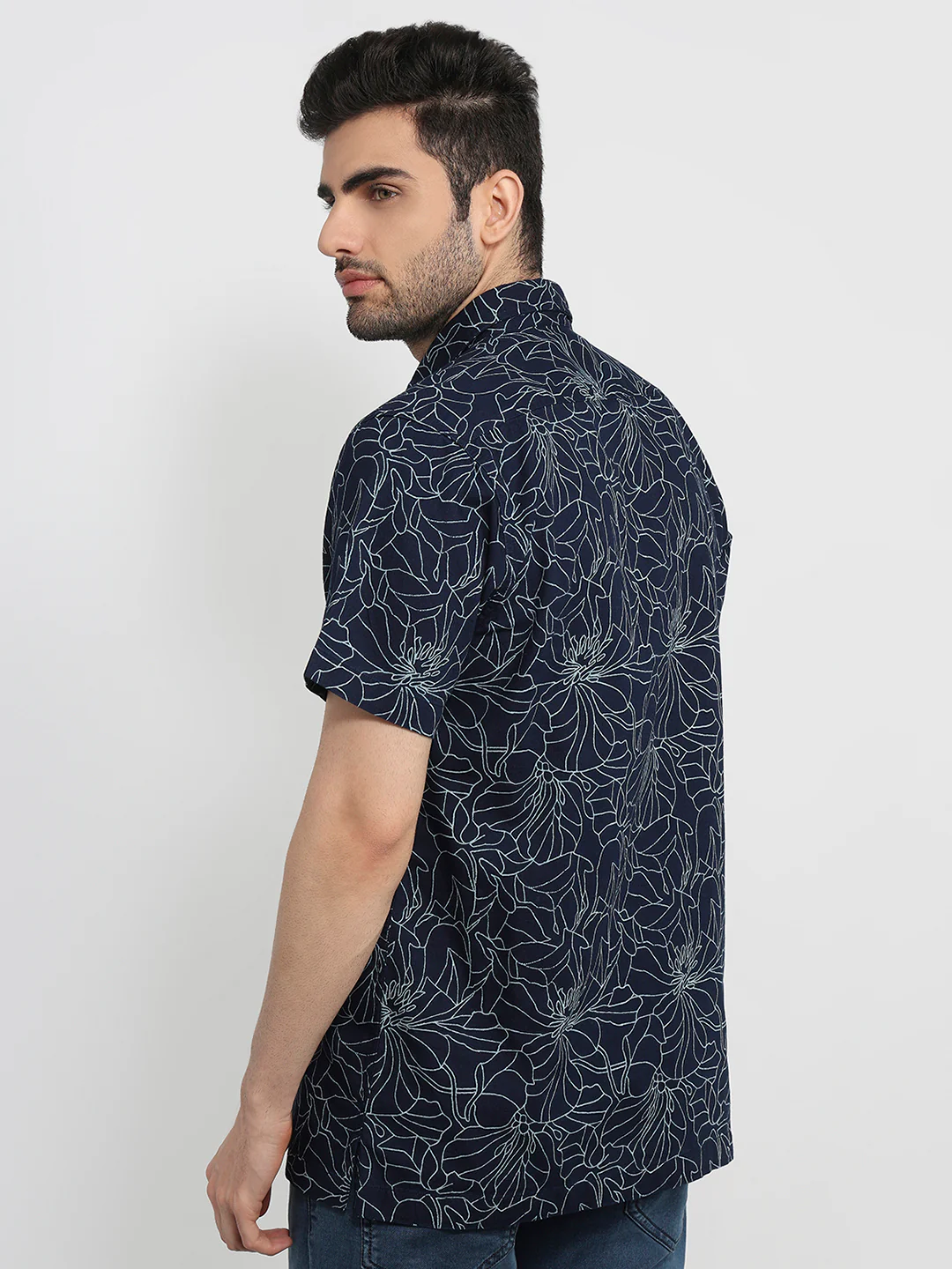 Colorplus Men Regular Fit Print Pattern Pure Cotton Half Sleeve Casual Shirt - Image 4