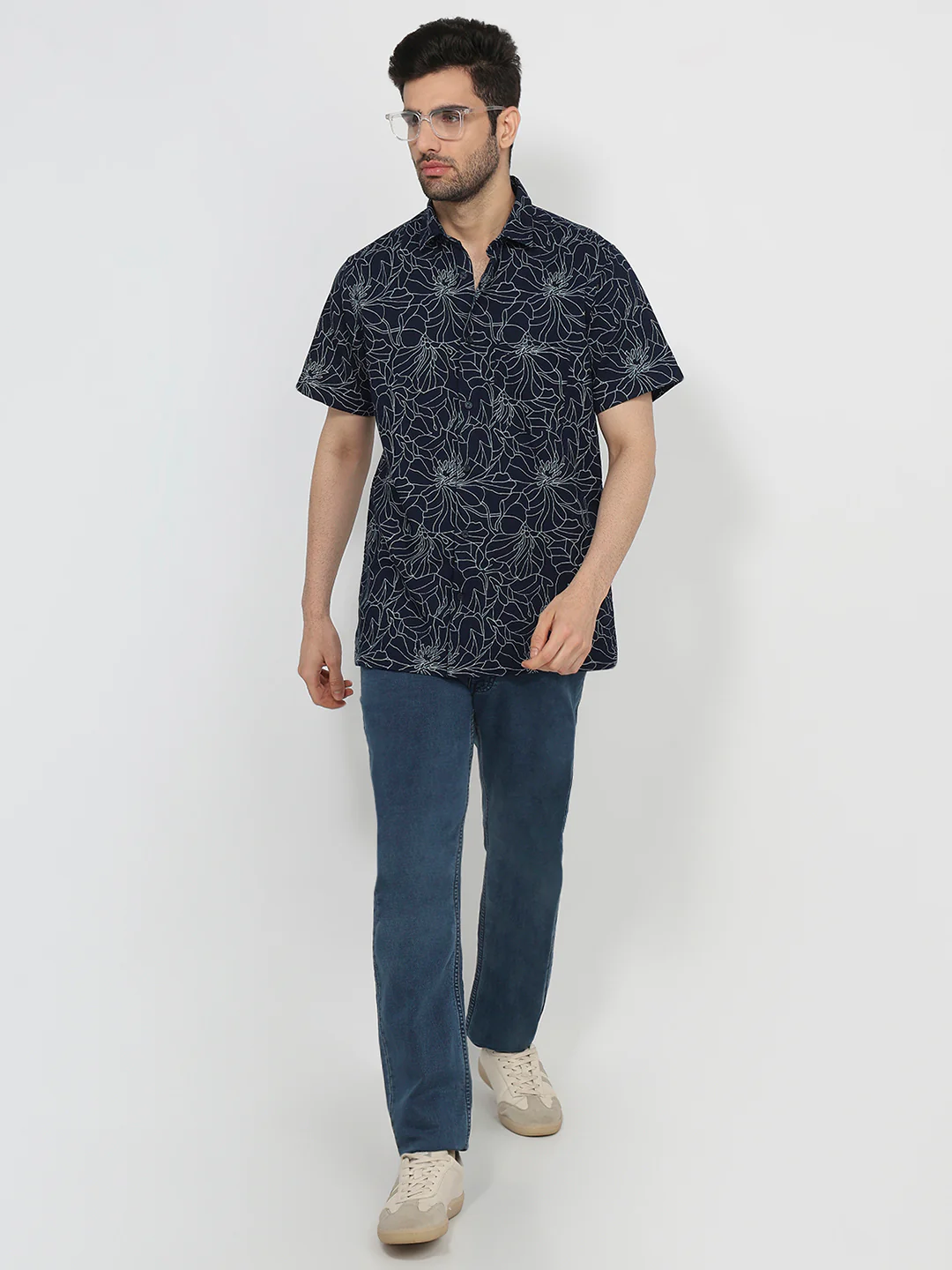 Colorplus Men Regular Fit Print Pattern Pure Cotton Half Sleeve Casual Shirt - Image 5