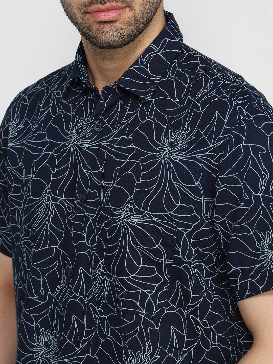 Colorplus Men Regular Fit Print Pattern Pure Cotton Half Sleeve Casual Shirt - Image 6