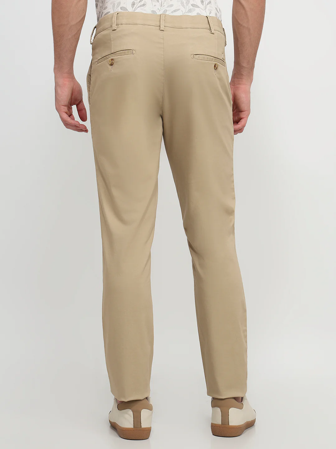 Colorplus Men Slim Fit Satin Pattern Cotton Blend Flat Front Trouser - Image 4