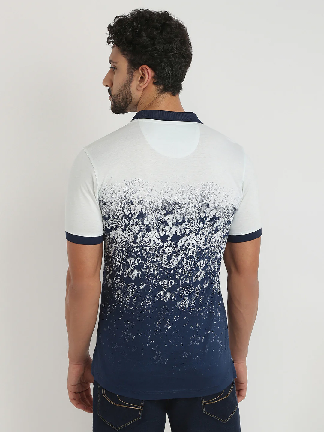 Colorplus Men White Print Regular Fit Cotton T-Shirt - Image 4