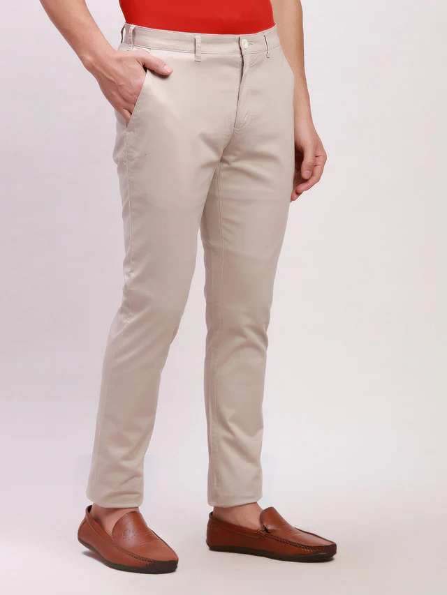 Colorplus Fawn Solid Piece Dyed Nuvo Fit Cotton Blend Trouser - Image 2
