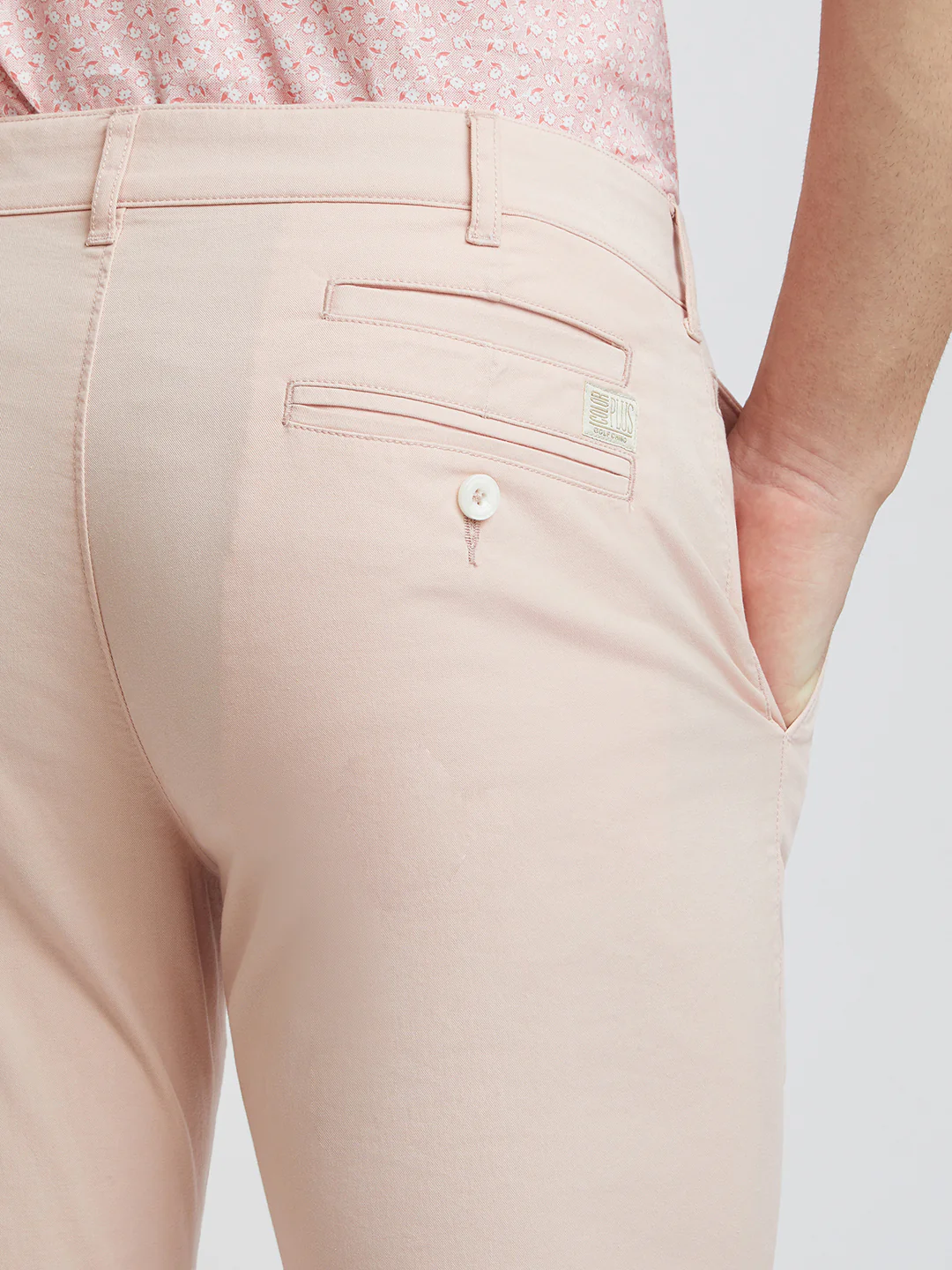 Colorplus Peach Solid Piece Dyed Nuvo Fit Cotton Blend Trouser - Image 8