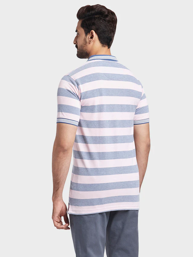 Colorplus Red Stripe Tailored Fit Cotton T-Shirt - Image 4