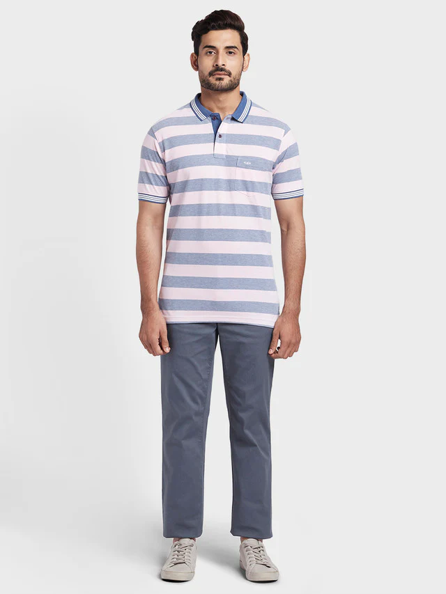 Colorplus Red Stripe Tailored Fit Cotton T-Shirt - Image 5