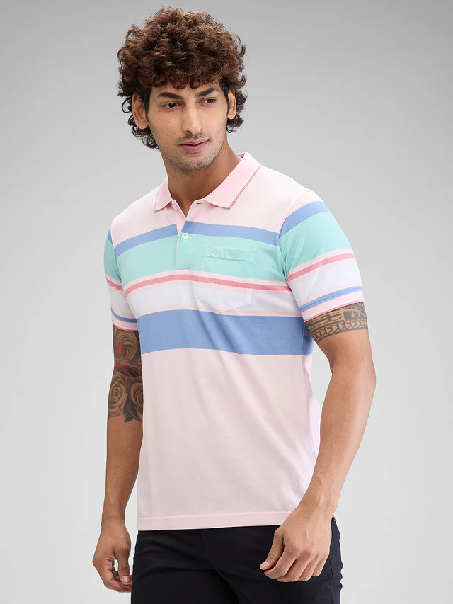 Colorplus Red Stripe Tailored Fit Cotton T-Shirt - Image 3