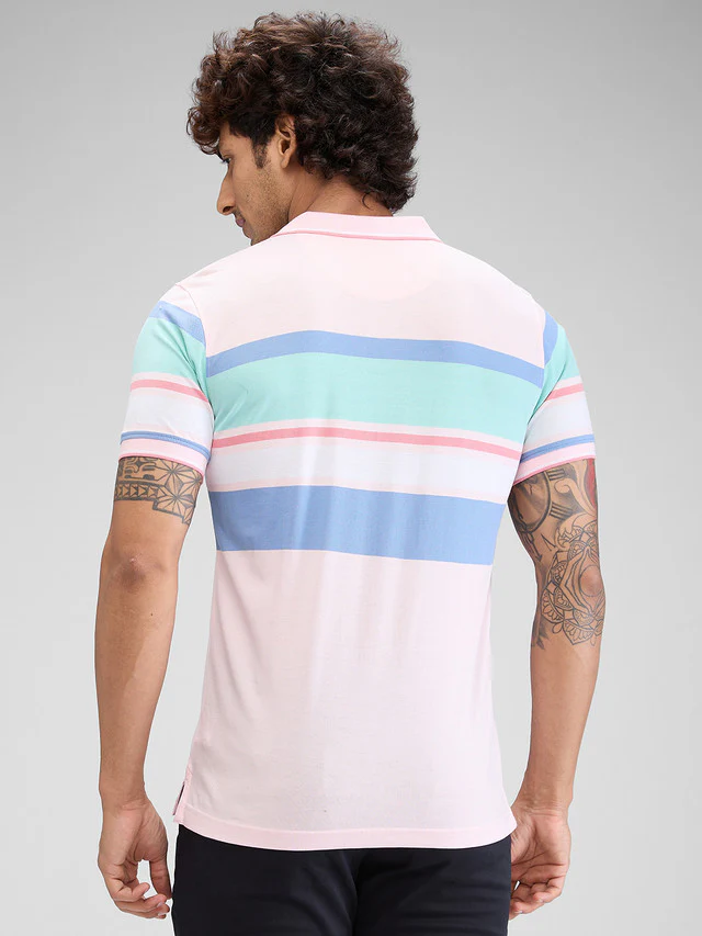 Colorplus Red Stripe Tailored Fit Cotton T-Shirt - Image 4
